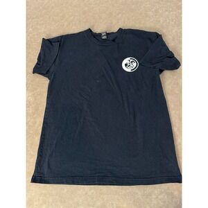 OBEY Mens Crewneck Double Sided Logo Short Sleeve Shirt Black 100% Cotton Large